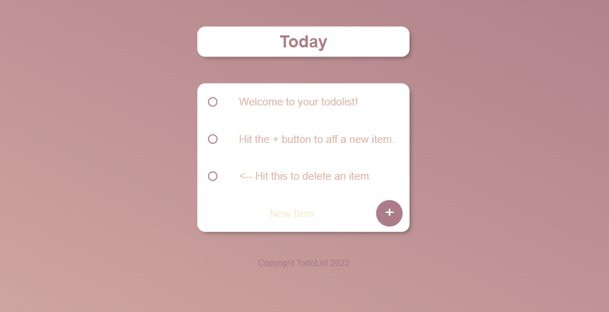 To Do List – Mongoose